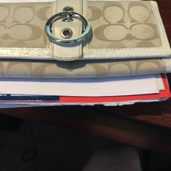 Coach Signature Canvas/Leather Wallet - Picture 1 of 4
